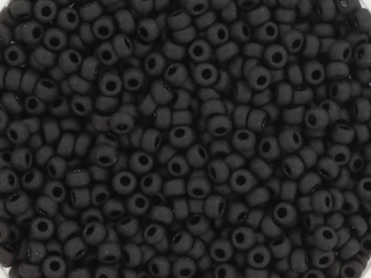 10g Miyuki seed beads 11/0, opaque matte black 401F, japanese beads, color black beads, size 2mm, Miyuki frosted black round rocailles