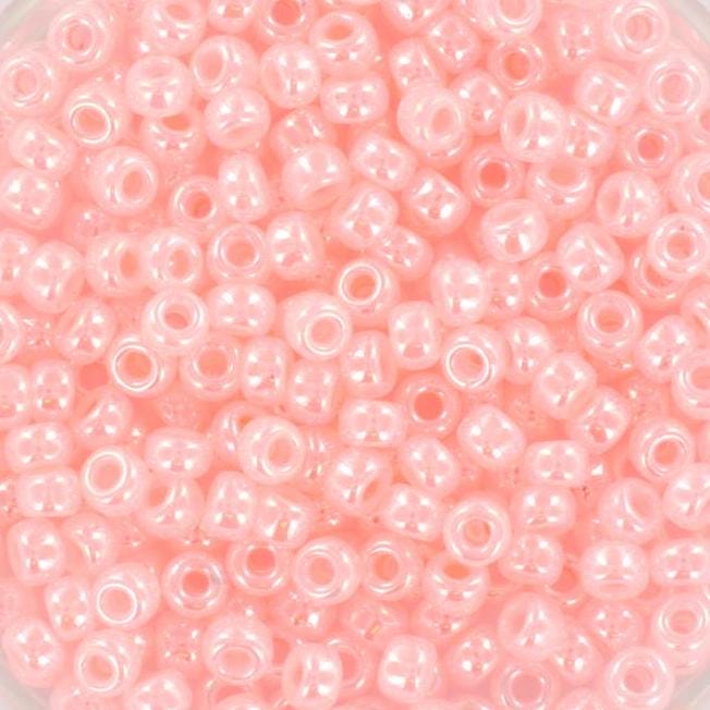 10g Miyuki seed beads 8/0, ceylon baby pink 517, japanese beads high quality, light pink beads, size 8 3mm, shiny rocailles luster