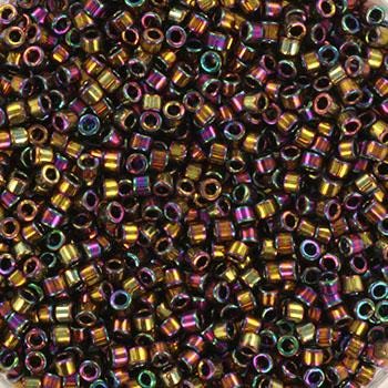 Miyuki Delica beads metallic iris gold, color DB23, 5g size 11/0, japanese beads, Miyuki DB-0023, cylindrical beads