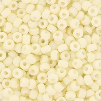 10g Miyuki seed beads 8/0, opaque matte cream 2021, japanese beads, white beads, size 3mm, light cream, Miyuki off-white