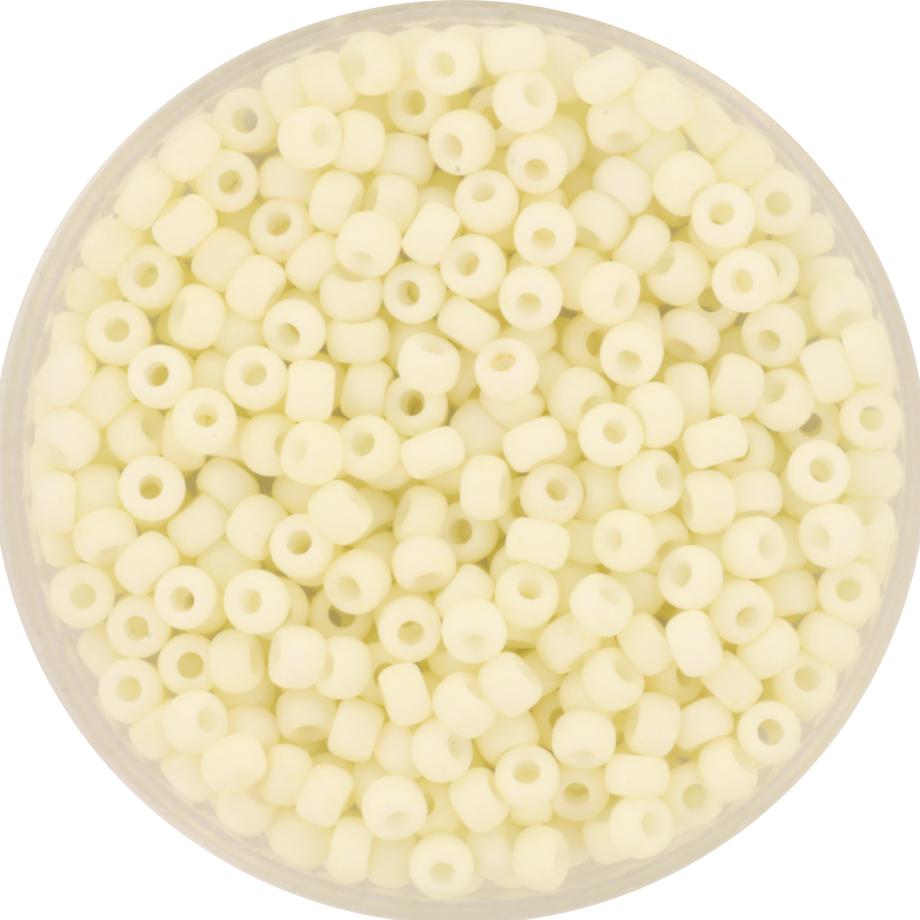 10g Miyuki seed beads 8/0, opaque matte cream 2021, japanese beads, white beads, size 3mm, light cream, Miyuki off-white