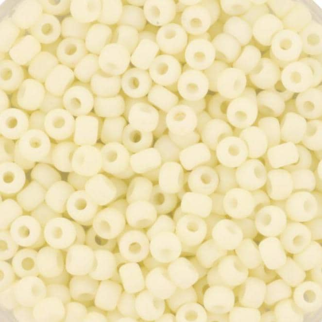 10g Miyuki seed beads 8/0, opaque matte cream 2021, japanese beads, white beads, size 3mm, light cream, Miyuki off-white