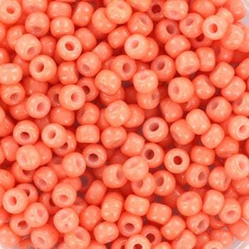 10g Miyuki seed beads 8/0, duracoat opaque dark salmon 4462, japanese beads, 3mm, pink color rocailles, Miyuki round beads