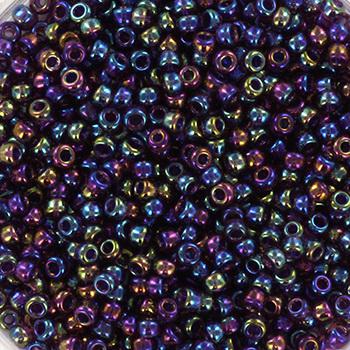 Miyuki seed beads 11/0, transparent ab amethyst, color 333, japanese beads, round rocailles, transparent purple iris