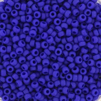 Miyuki seed beads 11/0, Opaque matte cobalt 414F, 10g japanese beads, opaque blue beads, size 2mm, dark blue beads, Miyuki blue