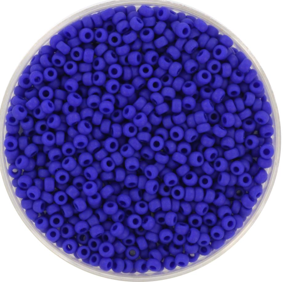 Miyuki seed beads 11/0, Opaque matte cobalt 414F, 10g japanese beads, opaque blue beads, size 2mm, dark blue beads, Miyuki blue