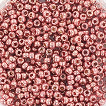 10g Miyuki seed beads duracoat galvanized dark coral 11/0 4209, japanese beads, round rocailles, Miyuki metallic pink, small glass beads