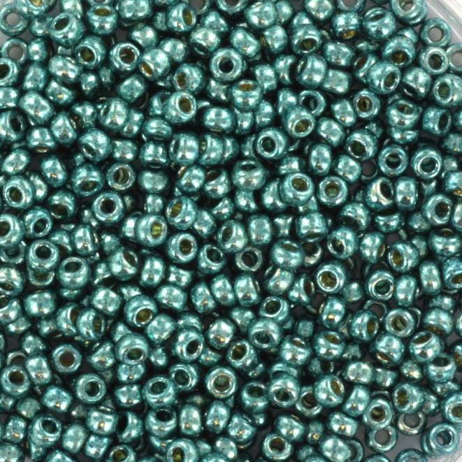 Miyuki seed beads duracoat galvanized sea foam 11/0 4217, japanese beads, round rocailles, Miyuki metallic green, small glass beads