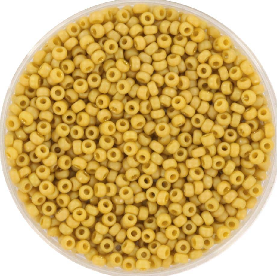 10g Miyuki seed beads 11/0, opaque glazed frosted citron, color 4692, japanese beads, matte yellow, frosted glazed yellow, dark yellow