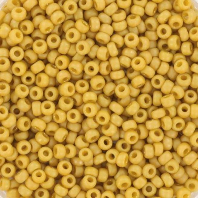 10g Miyuki seed beads 11/0, opaque glazed frosted citron, color 4692, japanese beads, matte yellow, frosted glazed yellow, dark yellow