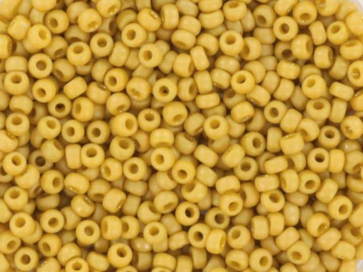 10g Miyuki seed beads 11/0, opaque glazed frosted citron, color 4692, japanese beads, matte yellow, frosted glazed yellow, dark yellow