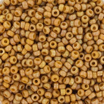 10g Miyuki seed beads 11/0, opaque glazed frosted honey bee, color 4693, japanese beads, matte brown, frosted glazed yellow, light brown