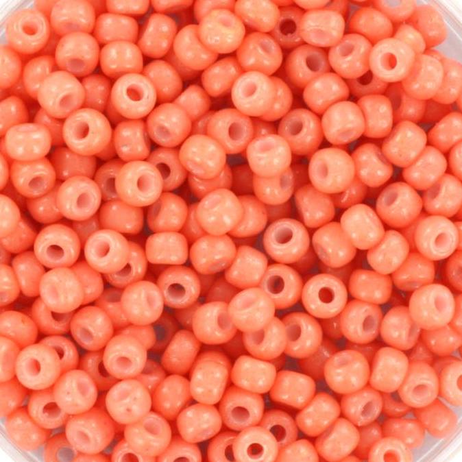 10g Miyuki seed beads 8/0, duracoat opaque dark salmon 4462, japanese beads, 3mm, pink color rocailles, Miyuki round beads