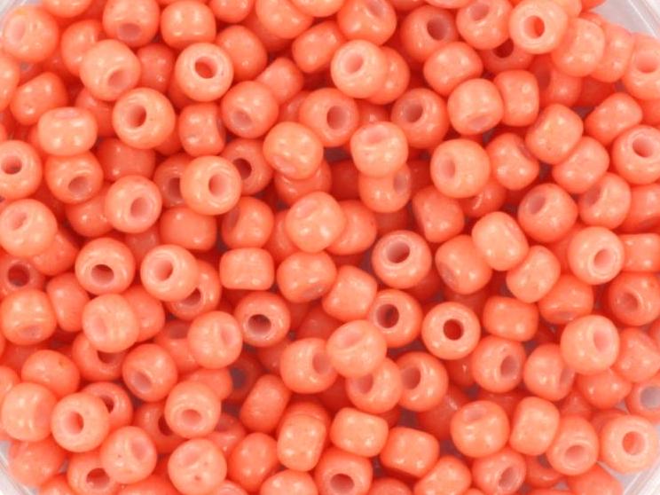 10g Miyuki seed beads 8/0, duracoat opaque dark salmon 4462, japanese beads, 3mm, pink color rocailles, Miyuki round beads