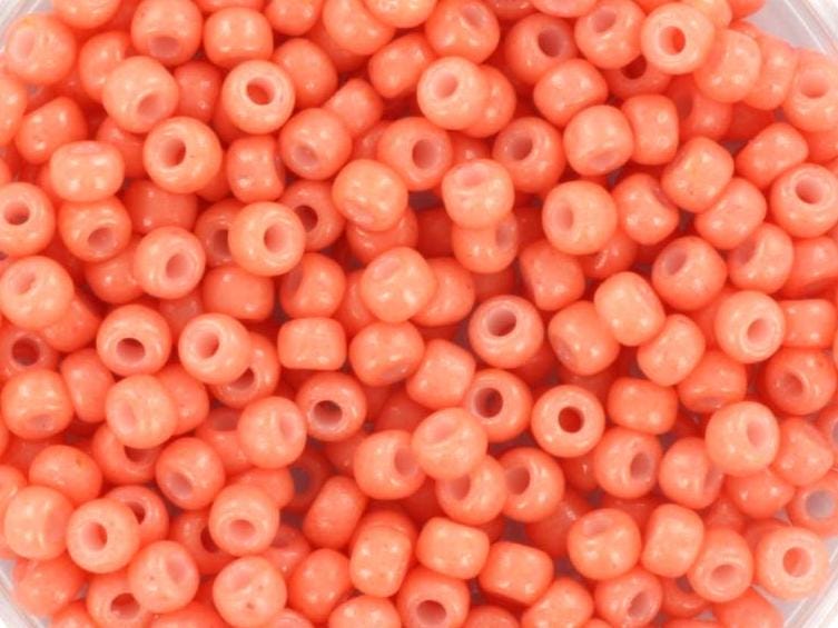 10g Miyuki seed beads 8/0, duracoat opaque dark salmon 4462, japanese beads, 3mm, pink color rocailles, Miyuki round beads