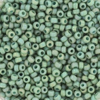 10g Miyuki seed beads 11/0, opaque glazed frosted rainbow celadon, color 4701, japanese beads, matte turquoise blue, matte aqua green