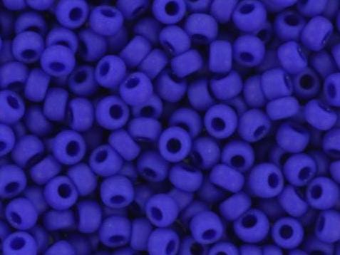 Miyuki seed beads 11/0, Opaque matte cobalt 414F, 10g japanese beads, opaque blue beads, size 2mm, dark blue beads, Miyuki blue