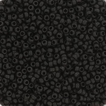 Miyuki seed beads 15/0, opaque matte black 401F, japanese beads, white beads, tiny beads, Miyuki round beads frosted jet