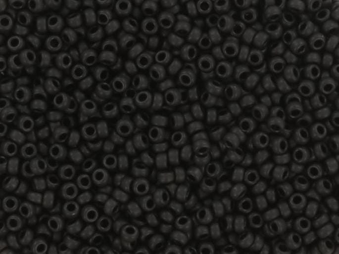 Miyuki seed beads 15/0, opaque matte black 401F, japanese beads, white beads, tiny beads, Miyuki round beads frosted jet