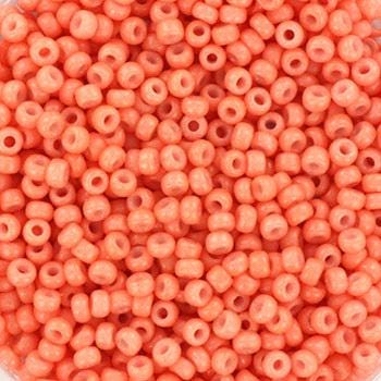 Miyuki seed beads 11/0, duracoat opaque dark salmon 4462, japanese beads, 2mm light orange beads, Miyuki glass beads