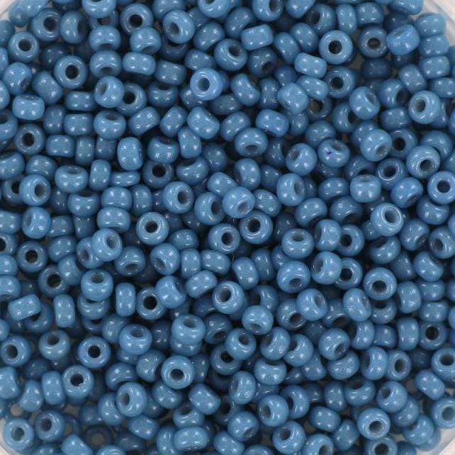 Miyuki seed beads 11/0, duracoat opaque bayberry 4482, japanese beads, 2mm blue beads, Miyuki glass beads