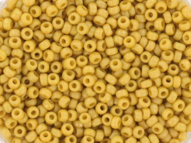 10g Miyuki seed beads 11/0, opaque glazed frosted citron, color 4692, japanese beads, matte yellow, frosted glazed yellow, dark yellow