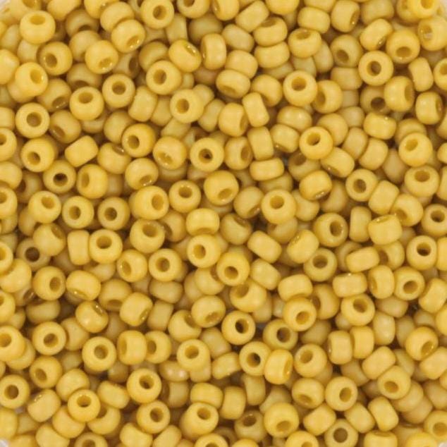 10g Miyuki seed beads 11/0, opaque glazed frosted citron, color 4692, japanese beads, matte yellow, frosted glazed yellow, dark yellow