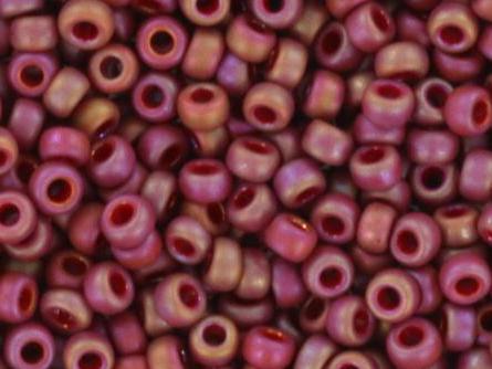 10g Miyuki seed beads 11/0, opaque glazed frosted rainbow dark red, color 4696, japanese beads, matte red, frosted glazed purple