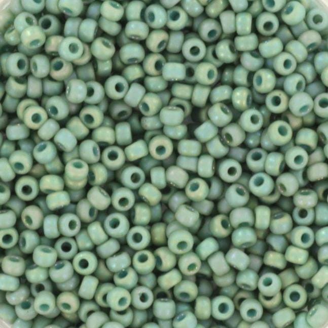 10g Miyuki seed beads 11/0, opaque glazed frosted rainbow celadon, color 4701, japanese beads, matte turquoise blue, matte aqua green