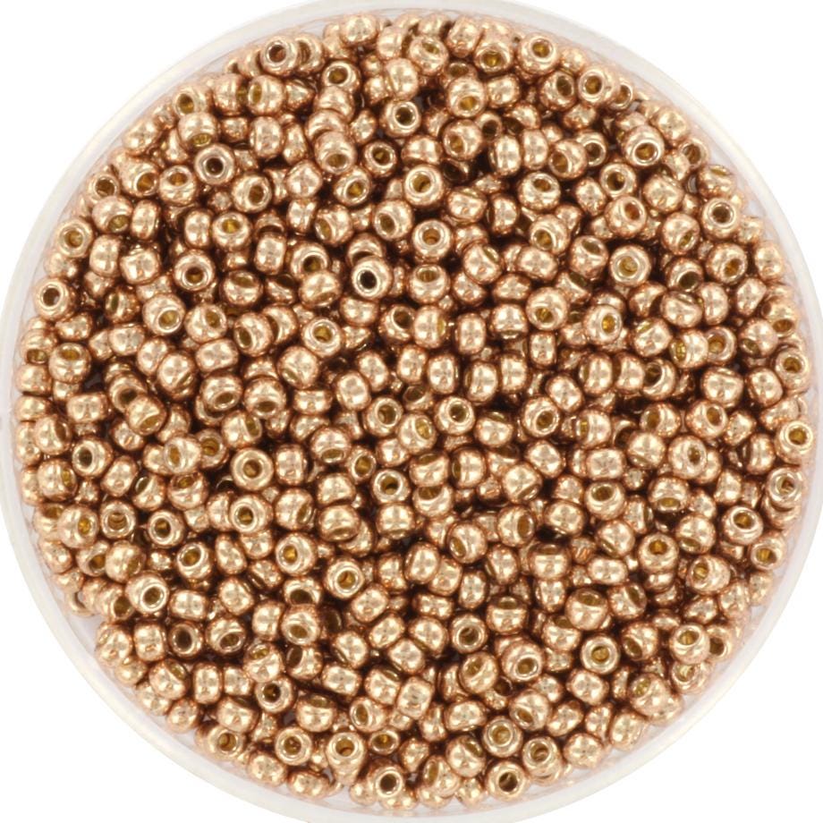 10g Miyuki seed beads duracoat galvanized soft champagne 11/0 5104, japanese beads, round rocailles, miyuki rose gold