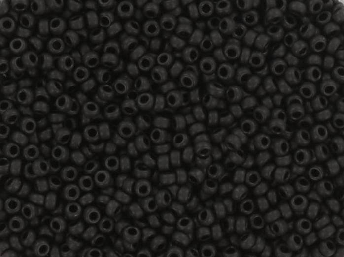 Miyuki seed beads 15/0, opaque matte black 401F, japanese beads, white beads, tiny beads, Miyuki round beads frosted jet