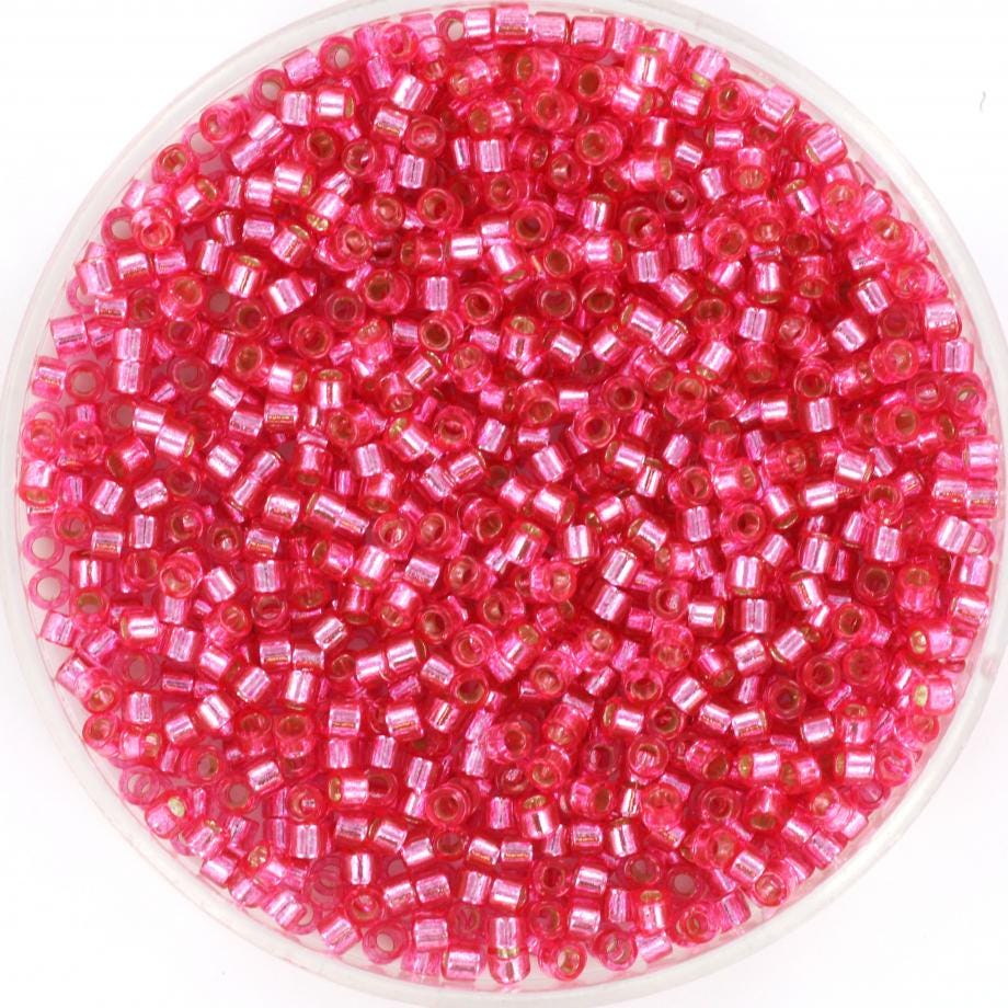 Miyuki Delica beads pink set, 6 color beading kit, 3 grams per color, pink beads color set, Jewelry making kit, Bead organizer box