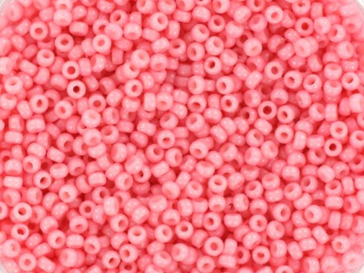 Miyuki seed beads duracoat lychee, size 15/0, color 4463, beads from japan, round rocailles, tiny beads pink, light pink beads