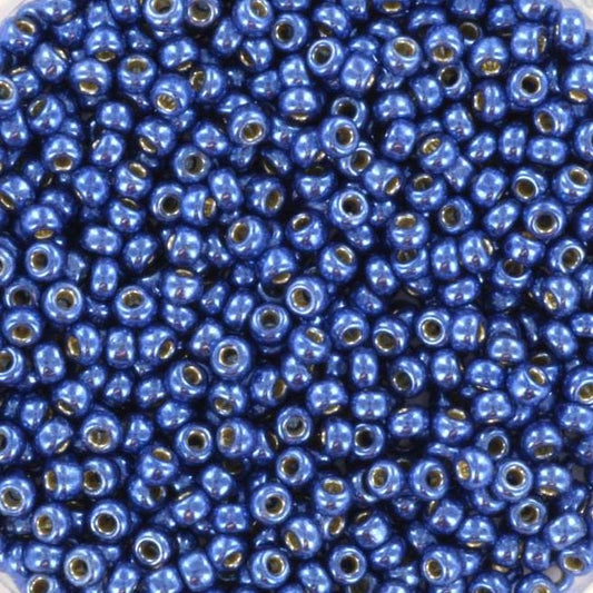 10g Miyuki seed beads duracoat galvanized mermaid blue 11/0 5117, japanese beads, round rocailles, miyuki dark blue, metallic blue