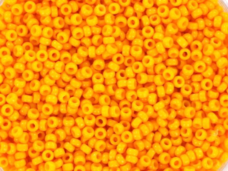 Miyuki seed beads duracoat light squash, size 15/0, color 4453, beads from japan, round rocailles, tiny beads orange