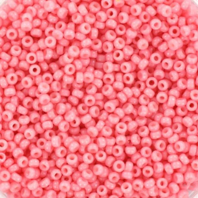 Miyuki seed beads duracoat lychee, size 15/0, color 4463, beads from japan, round rocailles, tiny beads pink, light pink beads