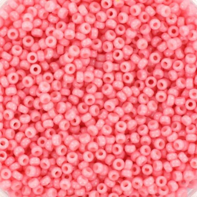 Miyuki seed beads duracoat lychee, size 15/0, color 4463, beads from japan, round rocailles, tiny beads pink, light pink beads