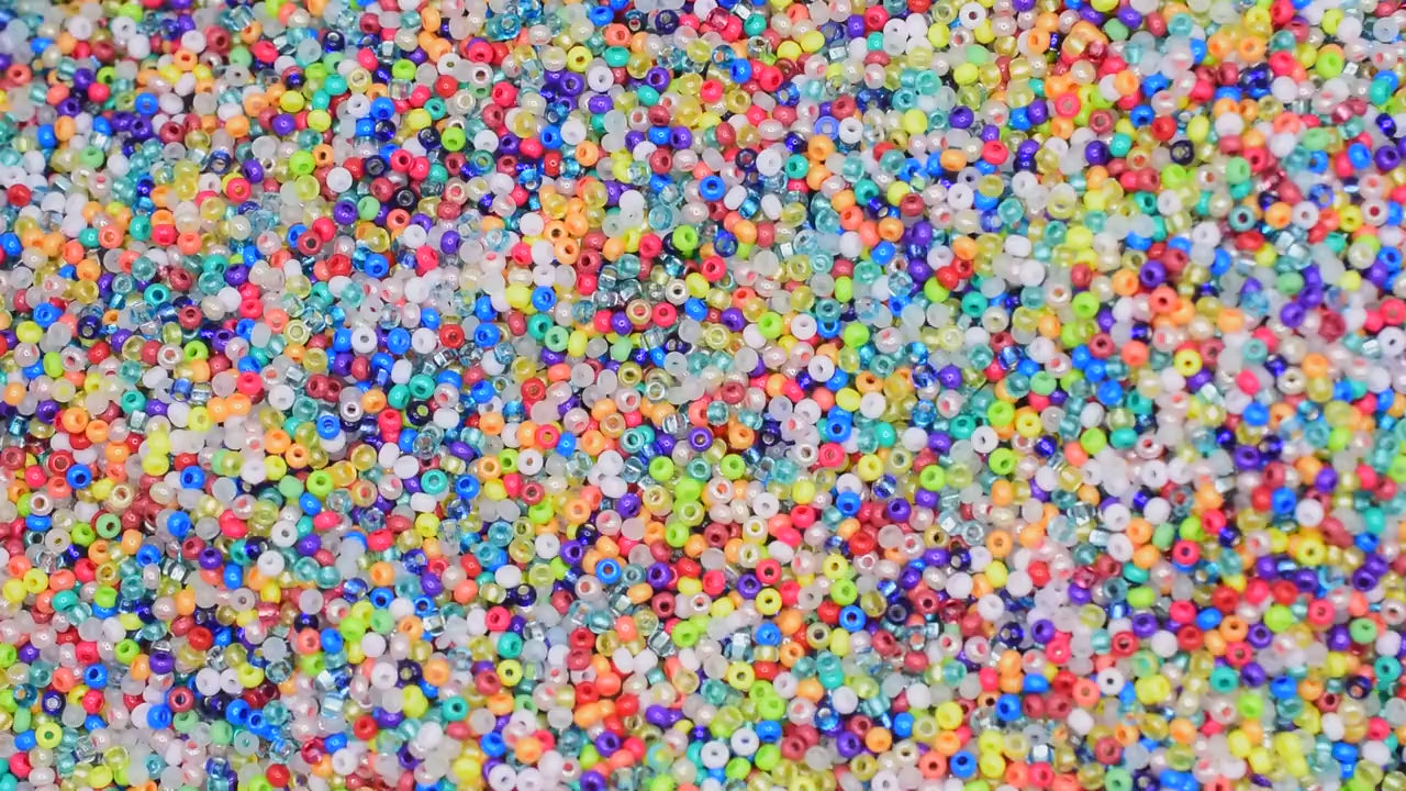 Preciosa Ornela rainbow bead mix 20g, size 10/0 colorful seed beads, colorful rocailles, Czech glass beads, bead soup, opaque beads